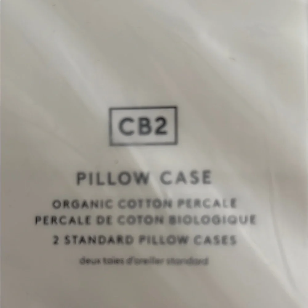 CB2 White Organic Cotton Percale Sheet Set
